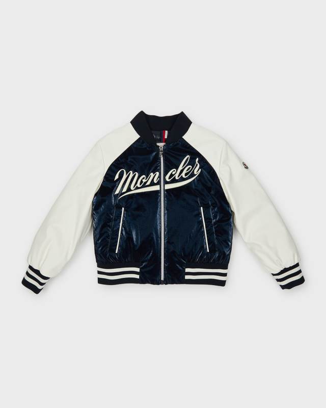 Boy's Radis Logo-Script Baseball Bomber Jacket, Size 8-14